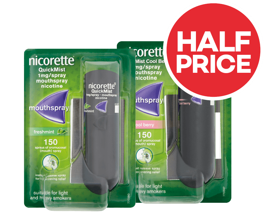 Nicorette Quickmist single half price