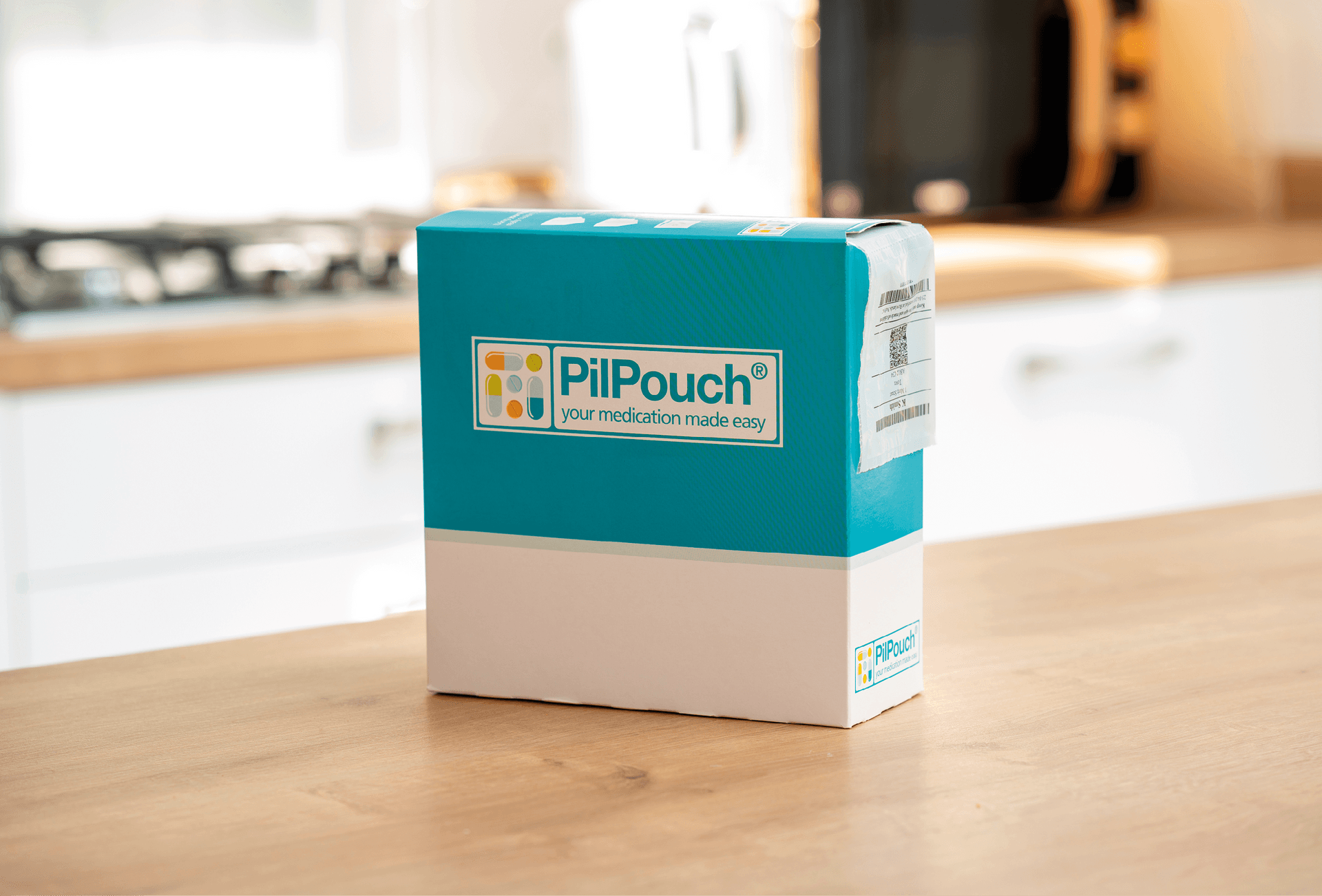 pilpouch box on counter