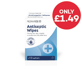 Numark Antiseptic Wipes 10s Only £1.49